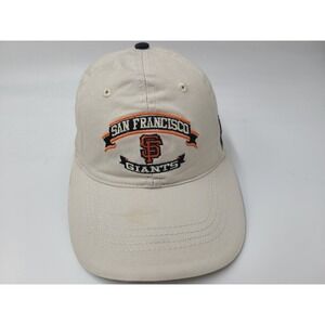 Vintage San Francisco Giants Drew Pearson Strapback (Fits Small) Hat Cap Beige